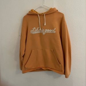 oversized life is good orange hoodie!